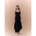 Black Ruffles Chiffon