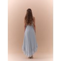 Light Teal Ruffles Chiffon