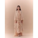 Beige ruffles chiffon