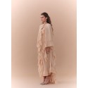 Beige ruffles chiffon