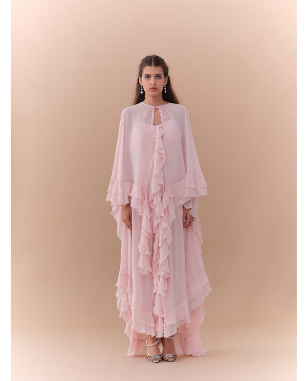 Pink Ruffles Chiffon